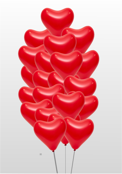Фонтан 21 латексное сердце