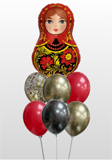 Фонтан Матрешка Золотая роспись