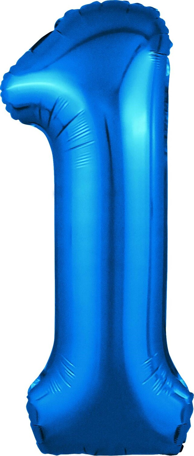 Цифра 1 синяя