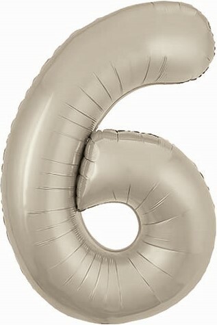Цифра 6 бежевая